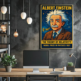 Einstein Relativity Cosmic Landscape Wanderlust Poster
