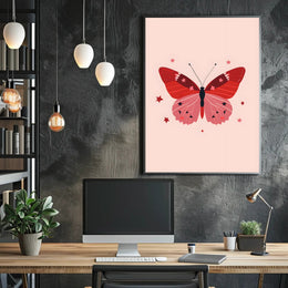 Whimsical Butterfly Art Print: Abstract or Artistic Poster PosterGoat