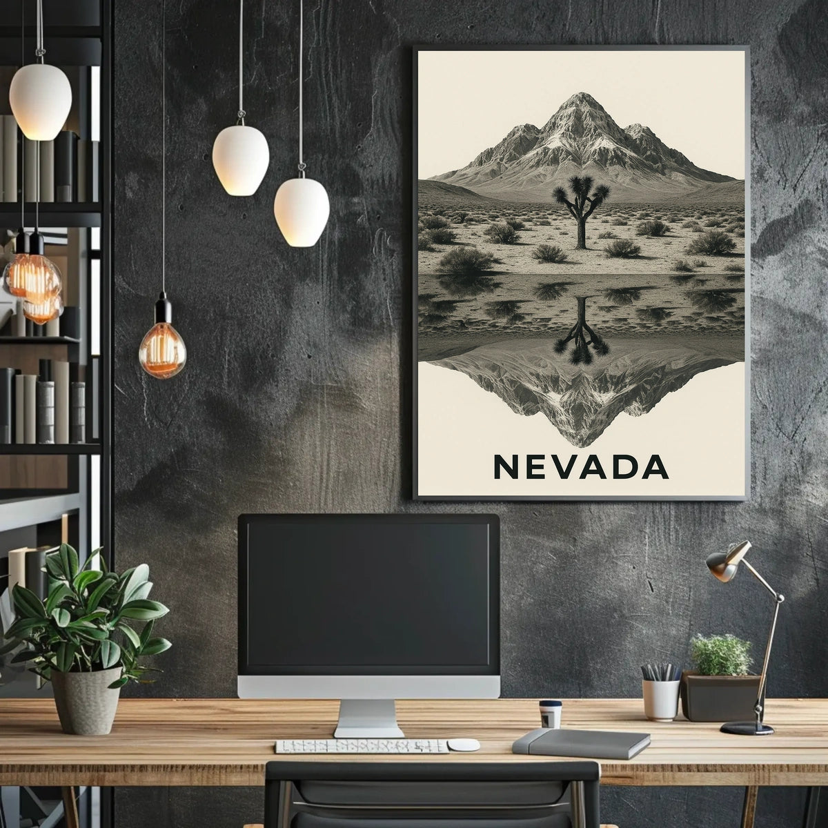 Nevada Landscape Reflection Poster