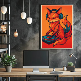 Geometric Dj Fox Poster