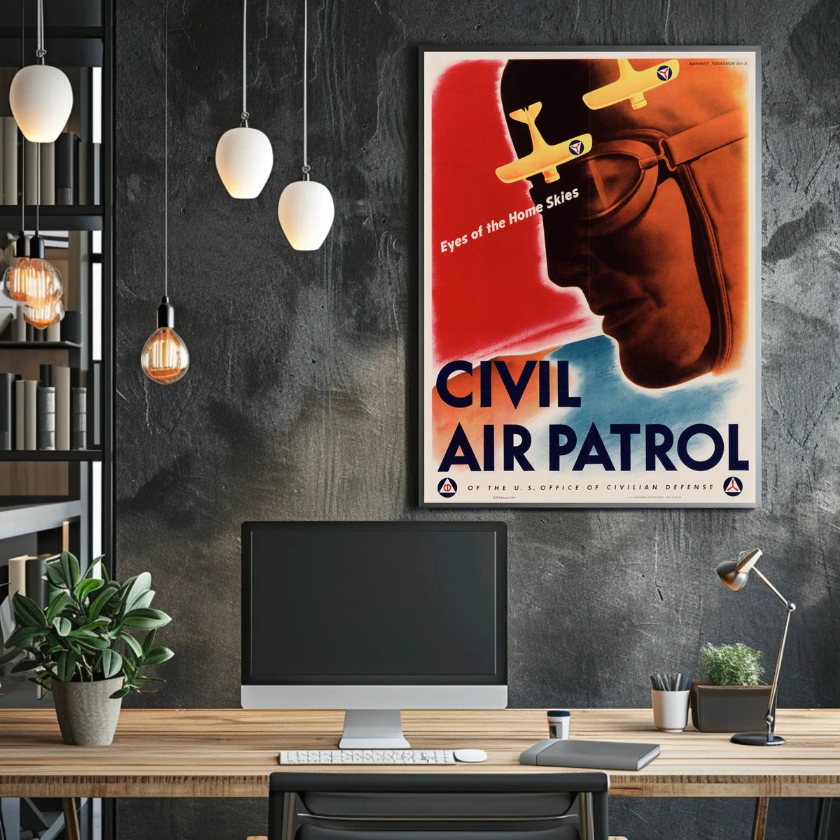 Eyes of the Home Skies WWII Poster
