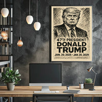Trump Visionary Leadership Patriotic Abstract Art Poster