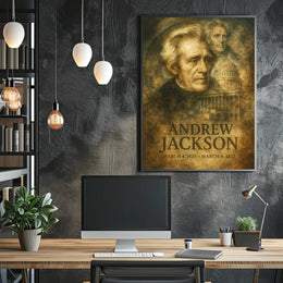 Andrew Jackson 7th President of the United States Double Exposure Poster