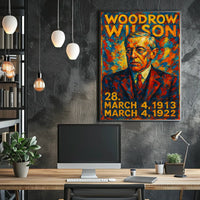 Woodrow Wilson 28th President of the United States Glitch Hop Art Poster