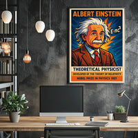 Albert Einstein Theoretical Physicist Educational Poster