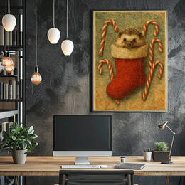 Holiday Hedgehog Delight Poster