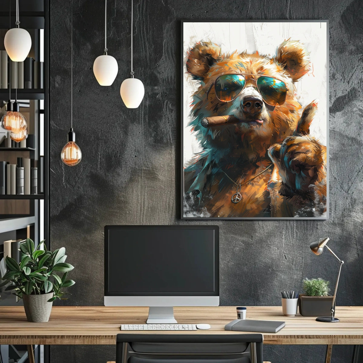 Cool Bear With Attitude Poster