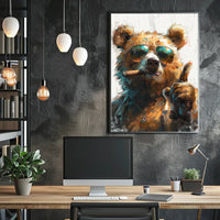 Cool Bear With Attitude Poster