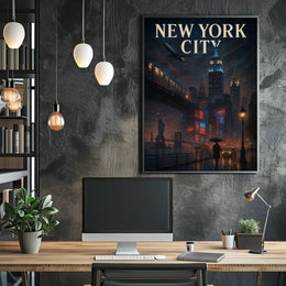 New York City Nightscape Poster