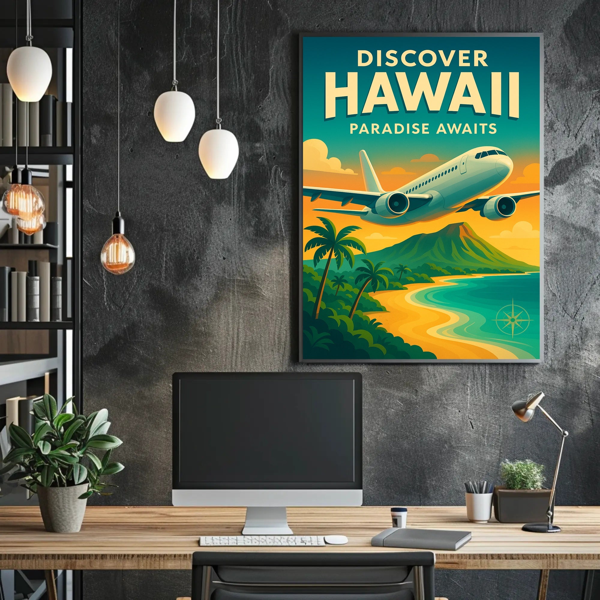 Discover Hawaii Vintage Travel Poster PosterGoat