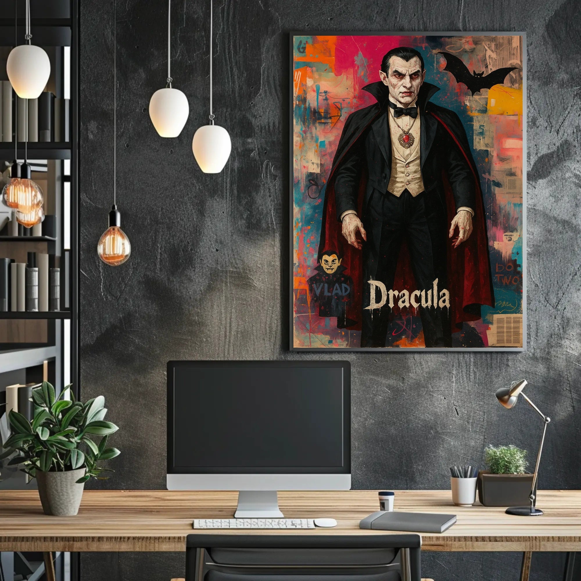 Vampire Chic: Dramatic Dracula Art Pop Culture Poster