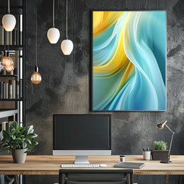 Abstract Waves Of Color Abstract Poster