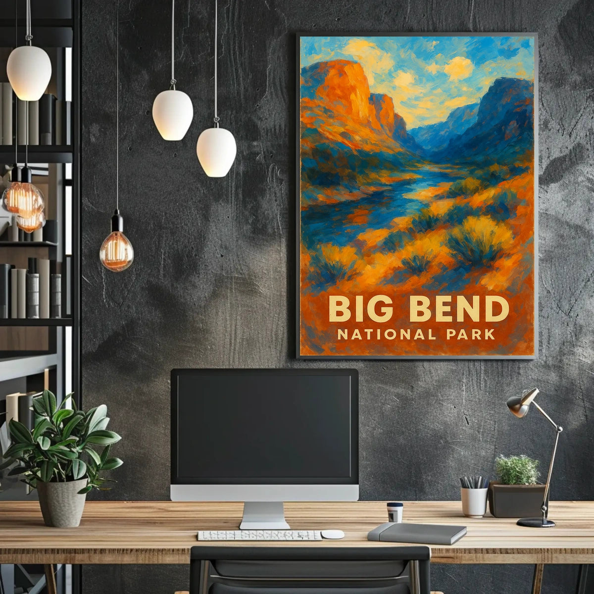 Big Bend National Park Poster Southwest Landscape Wall Art