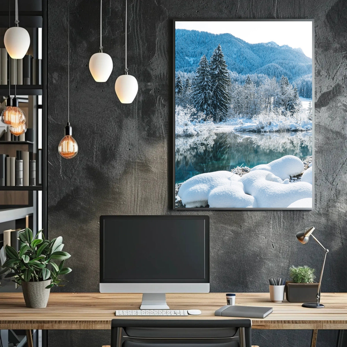 Winter Serenity in a National Park Poster