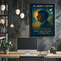 Jimmy Carter Vintage Americana Artistic Wall Poster PosterGoat