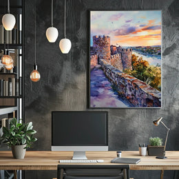 Serbia Belgrade Kalemegdan Fortress River View Poster