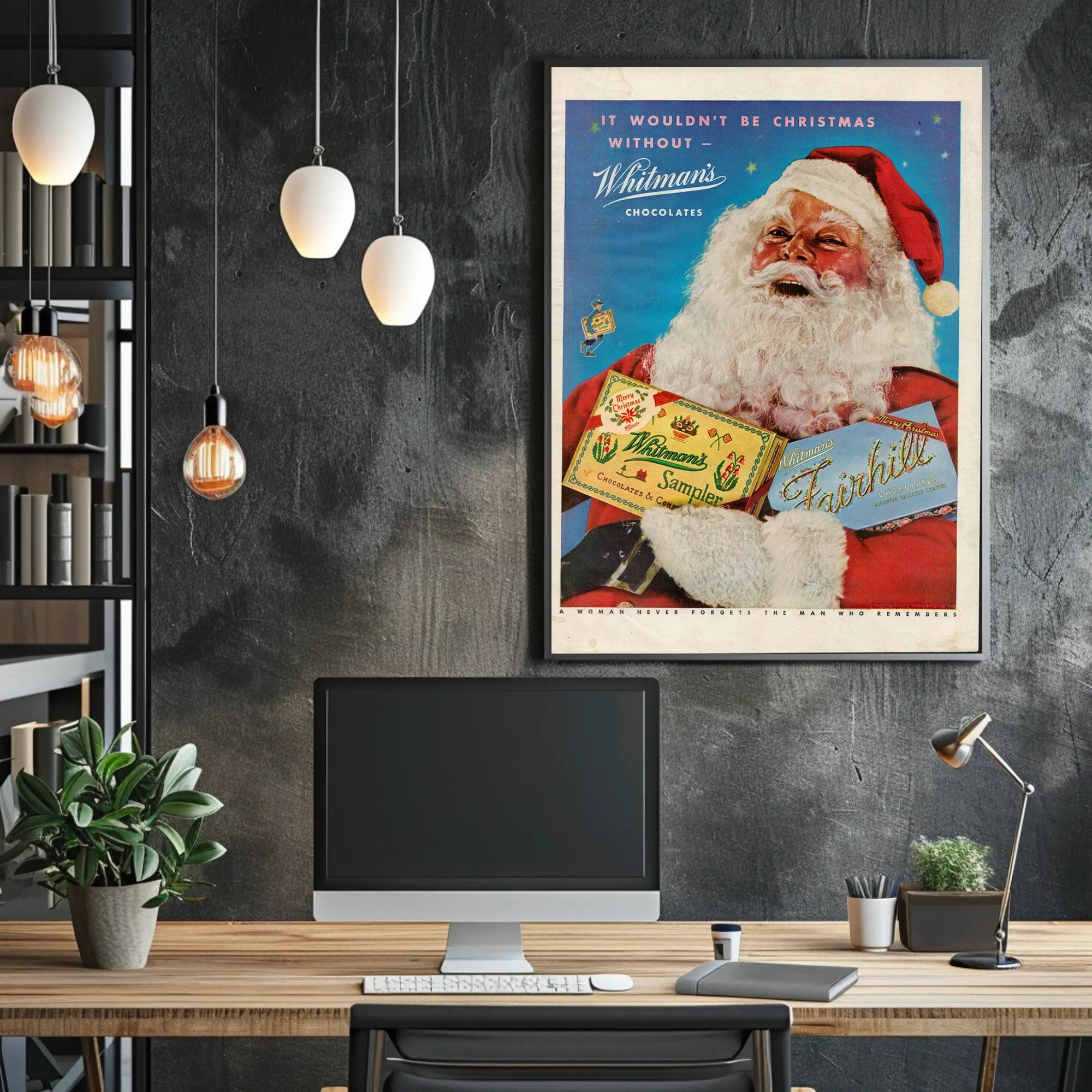 Whitman's Chocolates Christmas Ad Poster PosterGoat
