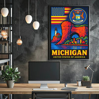 Michigan United States of America Poster PosterGoat
