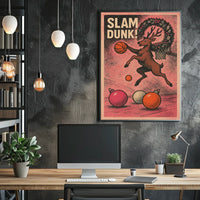 Slam Dunk Reindeer Poster