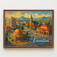 Eswatini Cityscape Poster