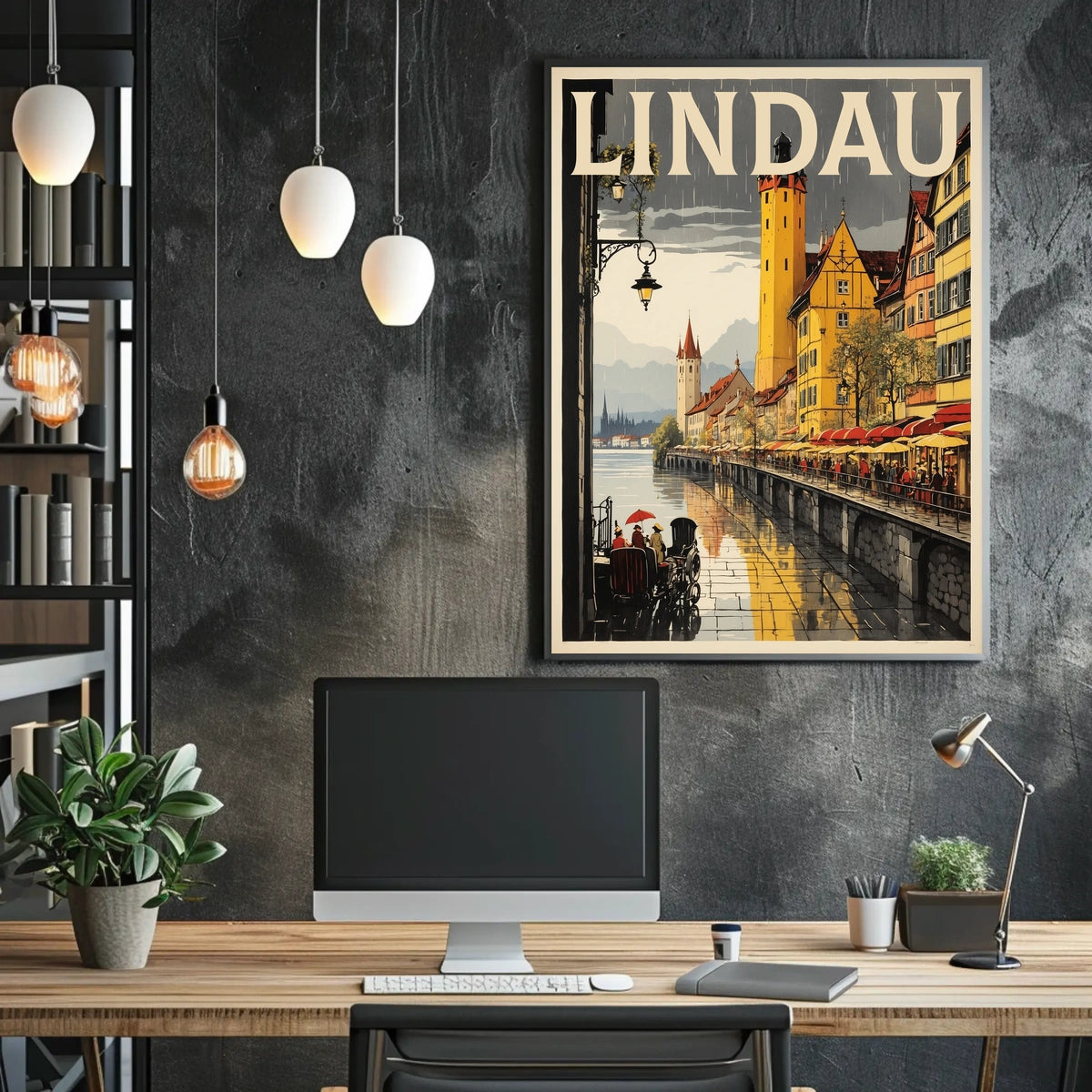 Lindau A Picturesque Lakeside Town Poster