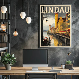 Lindau A Picturesque Lakeside Town Poster