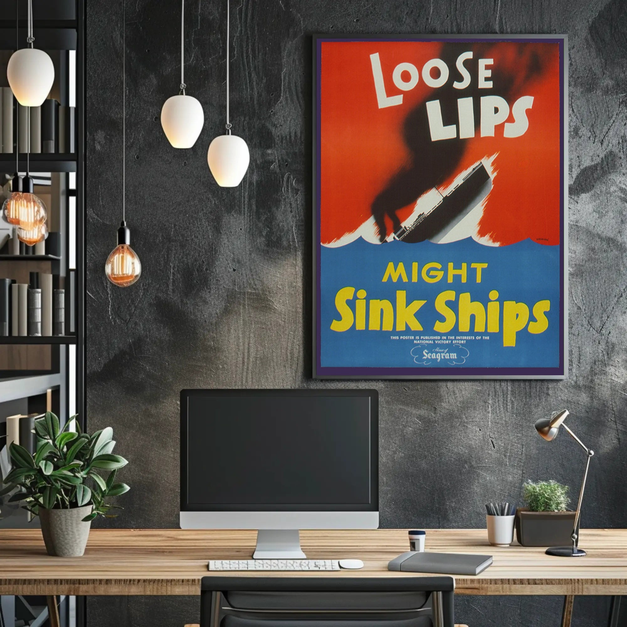 Loose Lips Might Sink Ships Poster PosterGoat