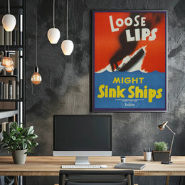 Loose Lips Might Sink Ships Poster PosterGoat