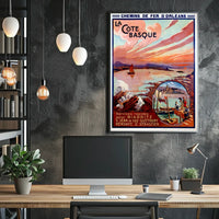 La Côte Basque Travel Poster