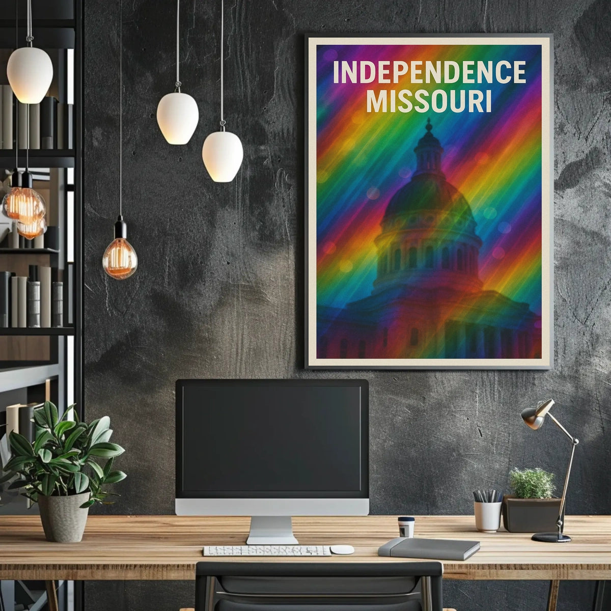 Independence Missouri Cityscape Minimalist Decor Poster