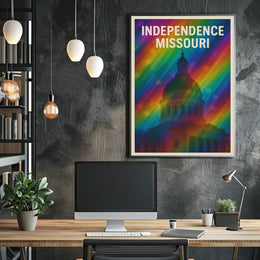 Independence Missouri Cityscape Minimalist Decor Poster