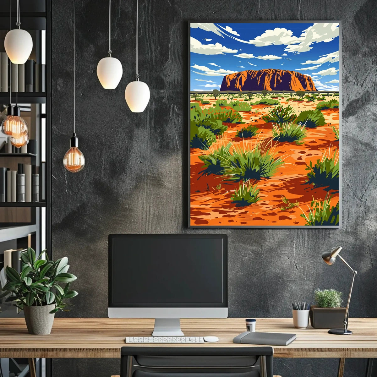 Majestic Landscape Illustration Poster