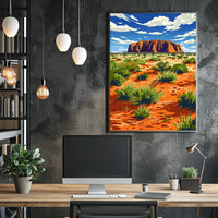 Majestic Landscape Illustration Poster