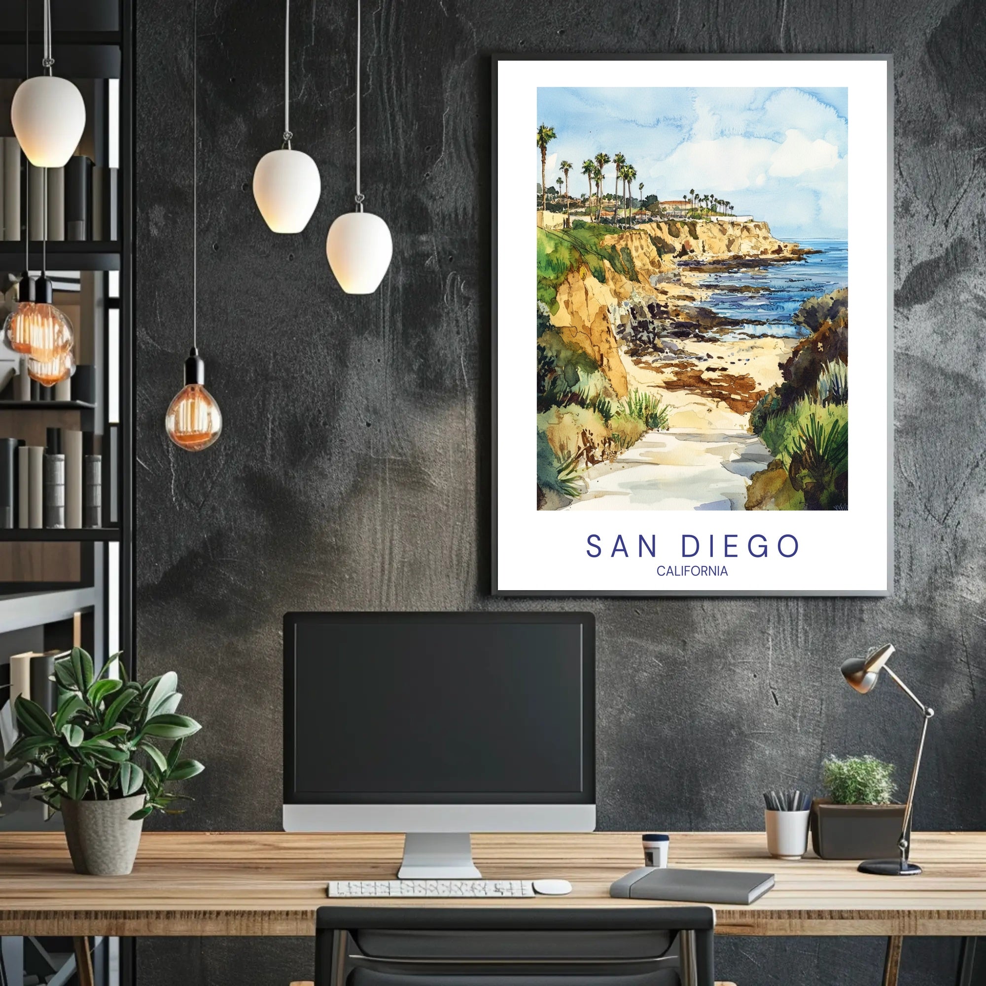Scenic San Diego Coastline Poster PosterGoat