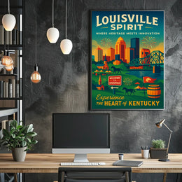 Louisville Spirit Where Heritage Meets Innovation Poster