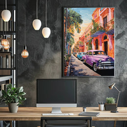 Vintage Havana Street Scene Vintage Poster