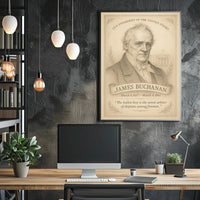 James Buchanan 15th President Sketch Poster Art Print PosterGoat