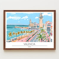 Valencia Coastal View Poster PosterGoat