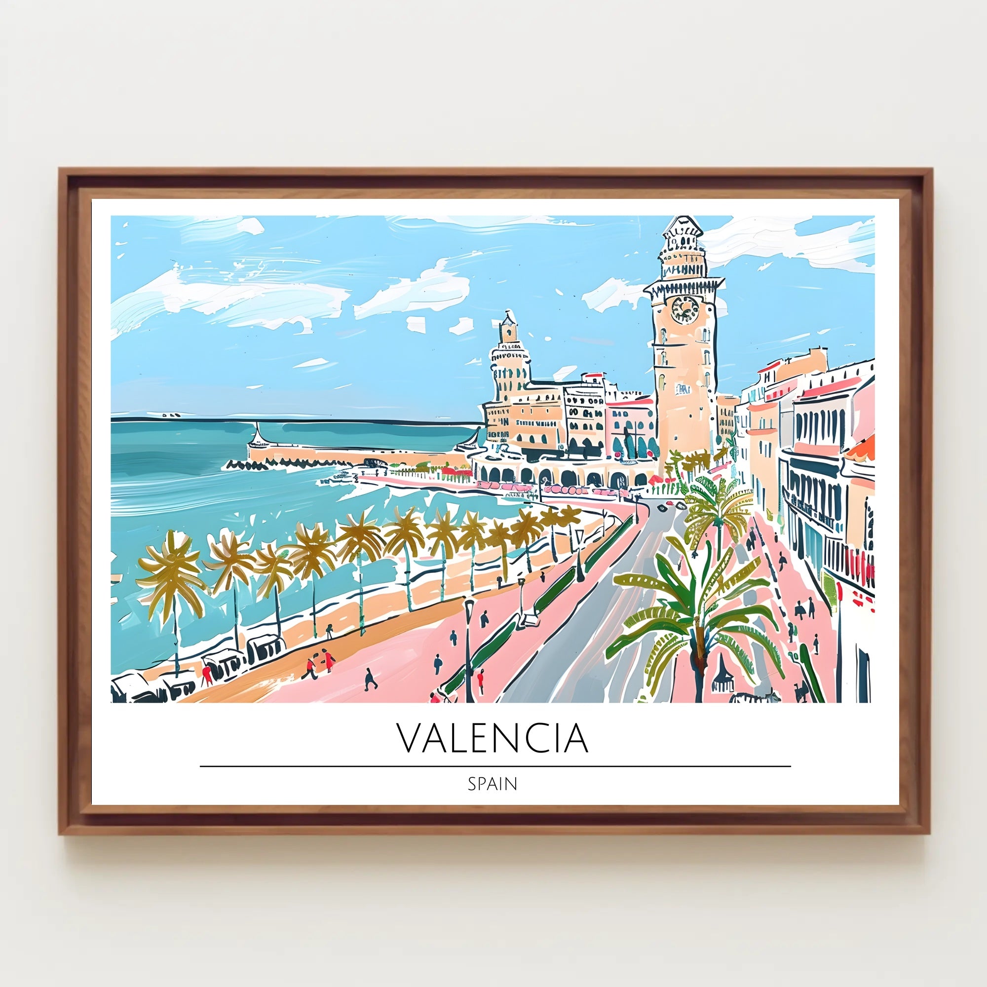Valencia Coastal View Poster PosterGoat