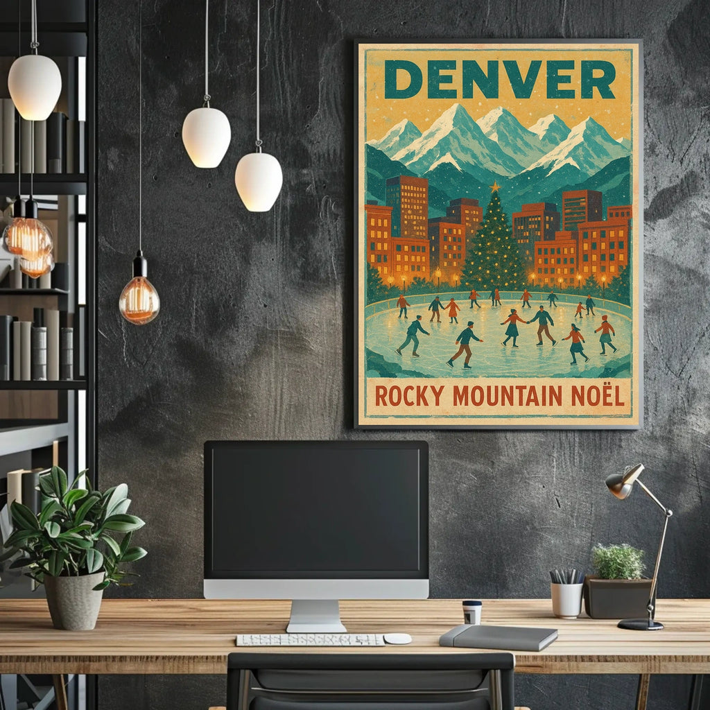 Denver Rocky Mountain Noël Poster