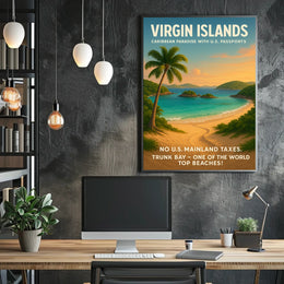 Virgin Islands Caribbean Paradise Poster