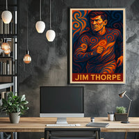 Jim Thorpe Iconic Athlete Poster