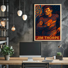 Jim Thorpe Iconic Athlete Poster