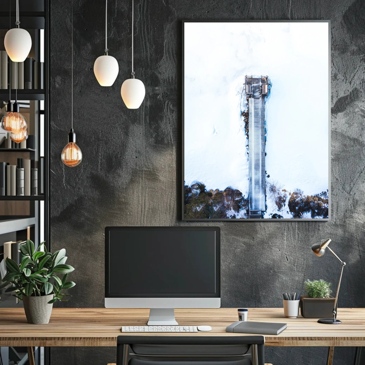 Majestic Mountain Waterfall Poster