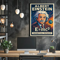 Albert Einstein Vintage Theoretical Physicist Poster