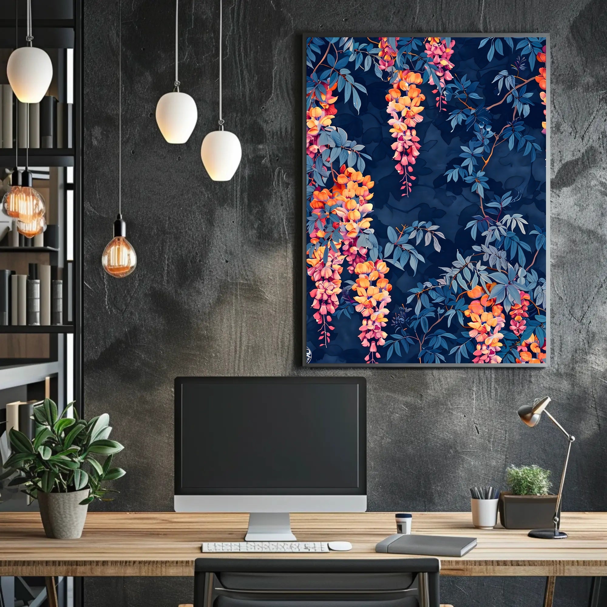 Vibrant Floral Illustrative Artwork for Artistic Poster