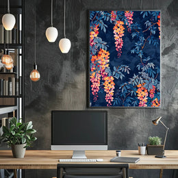 Vibrant Floral Illustrative Artwork for Artistic Poster