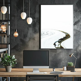 Serene Winter Landscape Art Print - Abstract or Artistic Poster