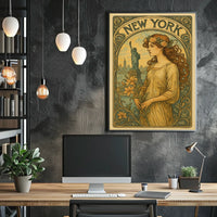 New York Art Nouveau Poster