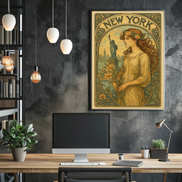 New York Art Nouveau Poster